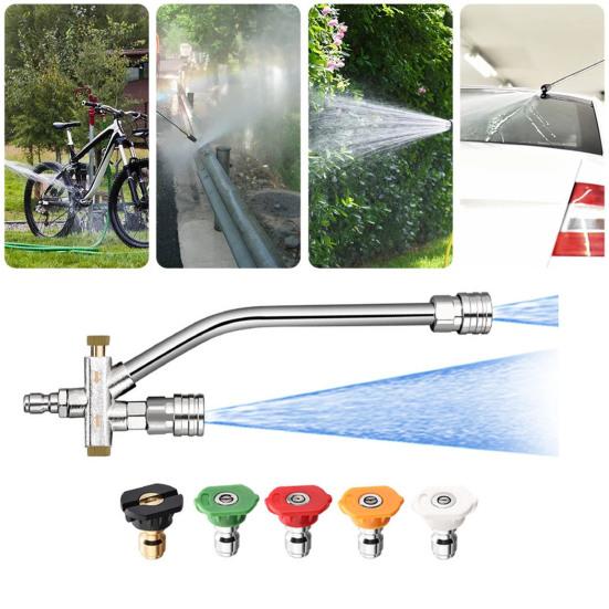 

Машина для мойки автомобилей Yousheng с легко переключающимися насадками, устойчивая к ржавчине, устойчивая к коррозии, двухцелевая, с переключателем давления, аксессуар для пенной пушки серебряный