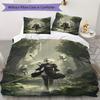 NieR Automata Pattern Bedding Uilt Set Uilt Cover Pillowcase Home Decoration Birthday Gift (1 * Duvet Cover + 2 * Pillowcase Without Core)