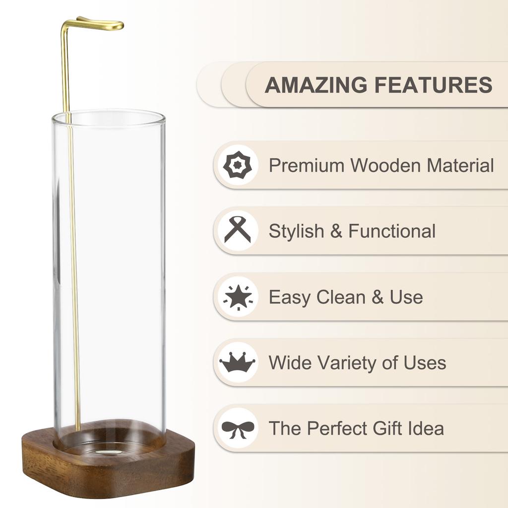 Incense Holder Modern Incense Burner with Removable Glass Ashes Catcher Incense Sticks Base for Room Decor Yoga Meditation