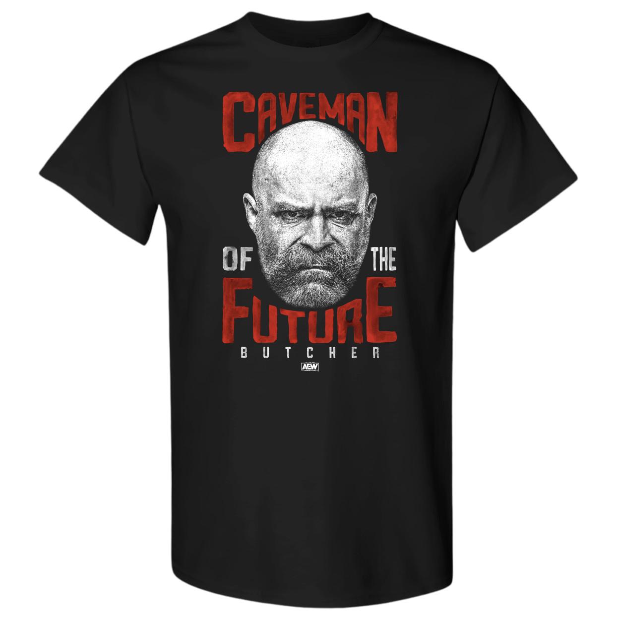 THE BUTCHER - CAVEMAN OF THE FUTURE AEW Official T-Shirt S