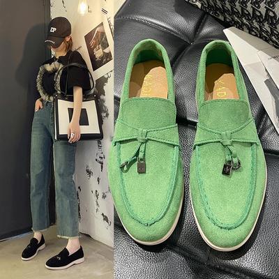 Designer Women's Luxury Suede Loafers Flat Woman Driving Shoes Casual Shoes Walking Shoes Zapatillas De Deporte