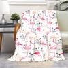 Pink Flamingo Flannel Blanket Lightweight Soft Sofa Blanket Direct Supply