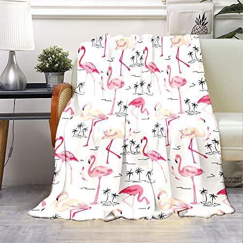 Pink Flamingo Flannel Blanket Lightweight Soft Sofa Blanket Direct Supply
