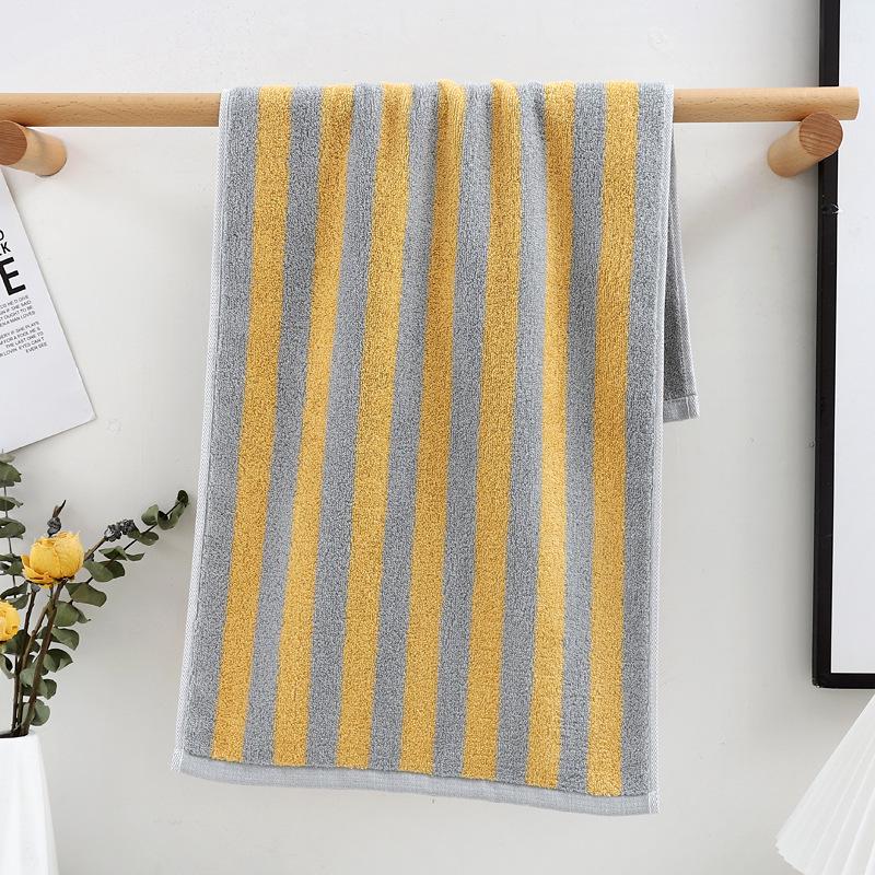 

Мягкое полотенце для лица Jieliya из чистого хлопка с большой цветной полоской, впитывающее и не оставляющее ворса 74*33 cm