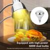Food Heat Lamp Portable 2-Head Food Warmer Light Freestanding Commercial Electric Catering Food Warmers for Kitchen Restaurant