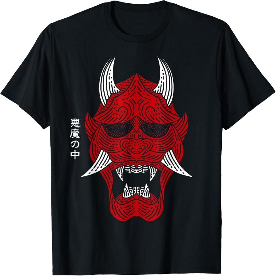 Japanese Demon Minimalist Aesthetic T-Shirt S