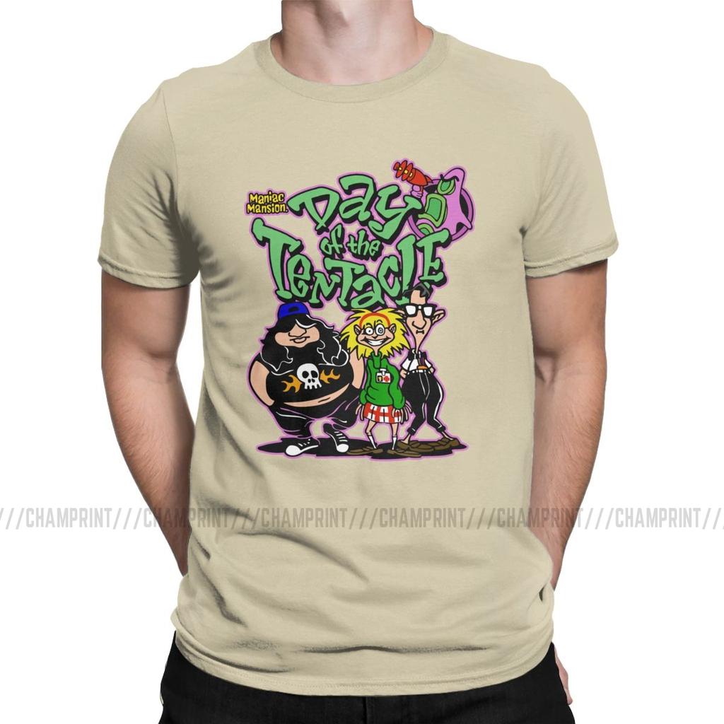 Day Of The Tentacle Pánské tričko Novinkové tričko Krátký rukáv Kulatý výstřih Tričko Bavlna Párty oblečení