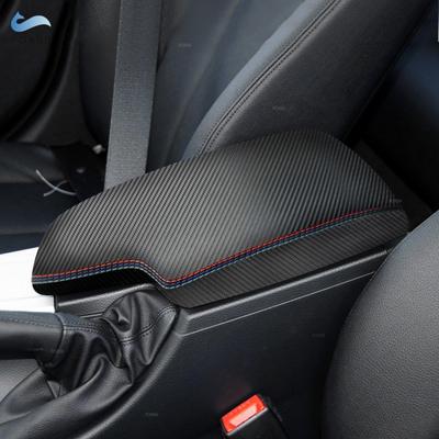 LHD Carbon Texture Leder Autozubehör Center Control Armlehne Box Abdeckung Trim Für BMW 3 Serie F30 2013 2014 - 2016 2017