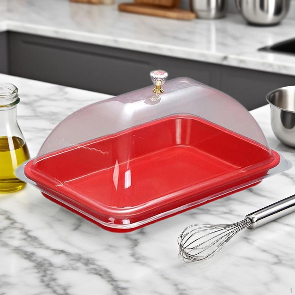 Cake Stand with Dome Plate Cupcake Server Dessert Serving Tray Dish Lid for Holiday