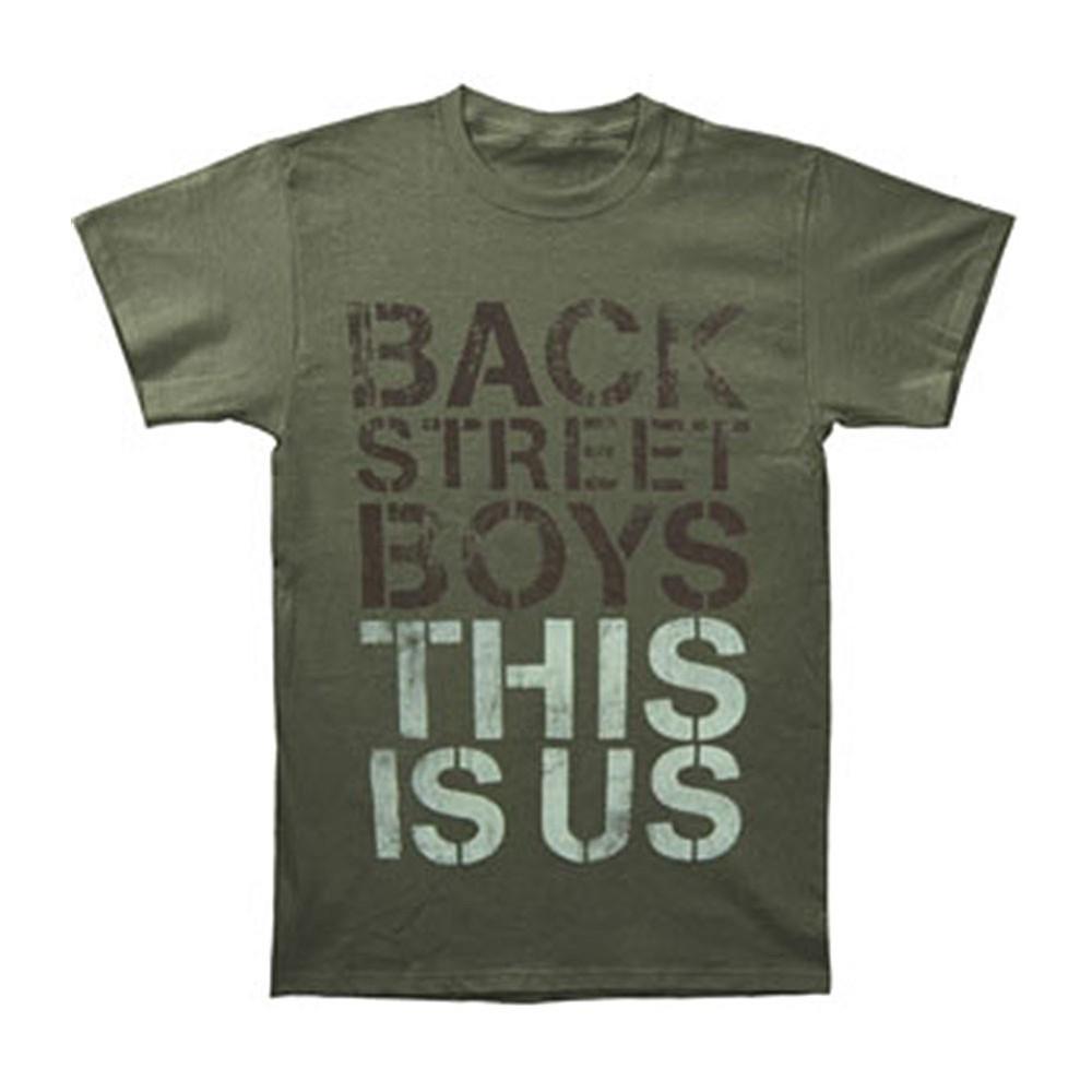 

Men s Backstreet Boys Stencil Logo Slim Fit T-shirt Green XL