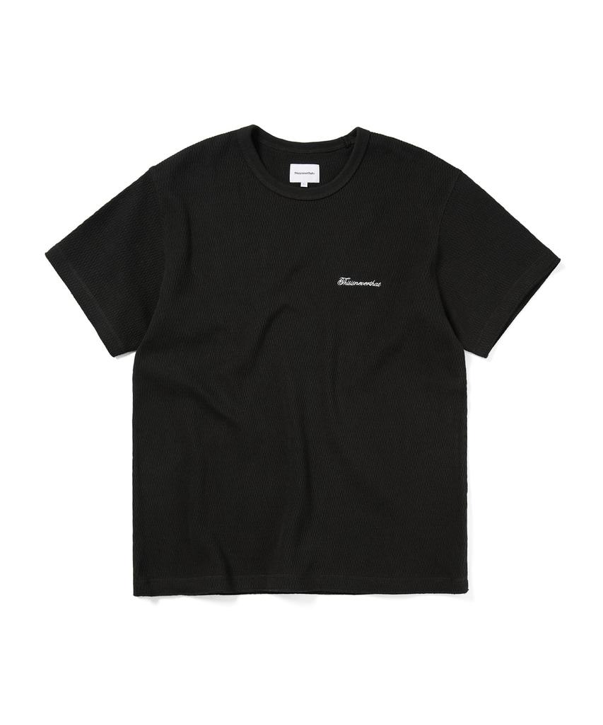 THISISNEVERTHAT Waffle Tee Off Black