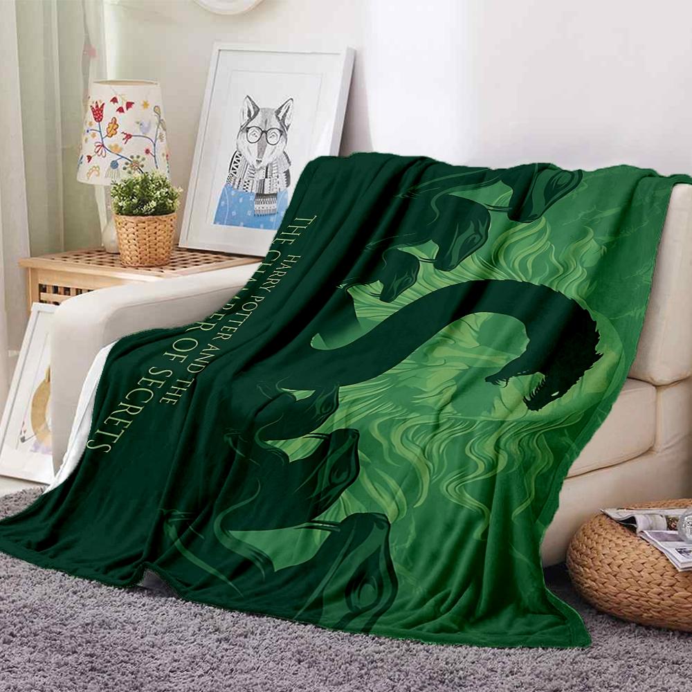 1Pc Harry Potter Chamber Secrets Flannel Fleece Blanket Soft Warm Throw Blanket for Sofa Bed Couch Home Decor Lightweight Travel Nap Blanket Xmas Gift
