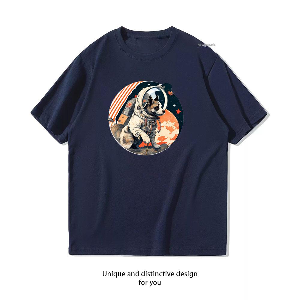 Laika Dog Space Traveler CCCP TShirt Women Unisex Casual Cotton Graphic T Shirts Classic Oneck Shirt Ropa De Hombre