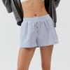 Spring and Summer Women's Striped Button Casual Slimming and Versatile Shorts