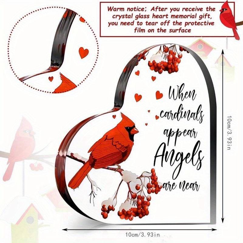 New Arrival Memorial Cardinal Gift Sympathy Decor Centerpiece Acrylic Cardinal Figurine for Christmas Remembrance Gift