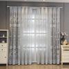 Tenda Trasparente Ricamata Floreale Francese: Tende eleganti e versatili per soggiorno o camera da letto.