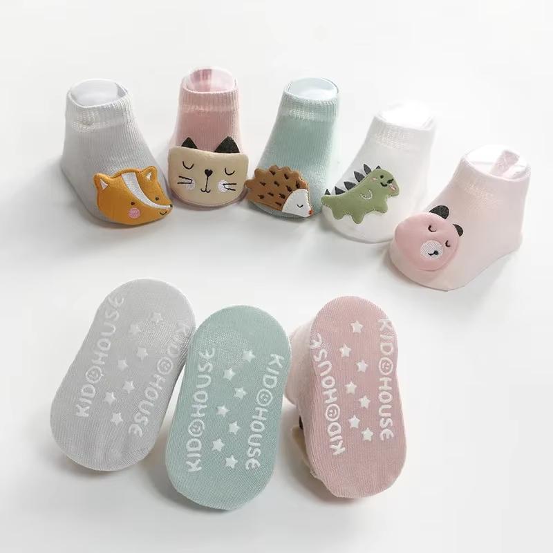 Baby Socks Girls Boys Toy Newborn Accessories Anti Slip Cartoon Animals Kids Toddlers Gift Clothes Children Infant Stuff Fruit