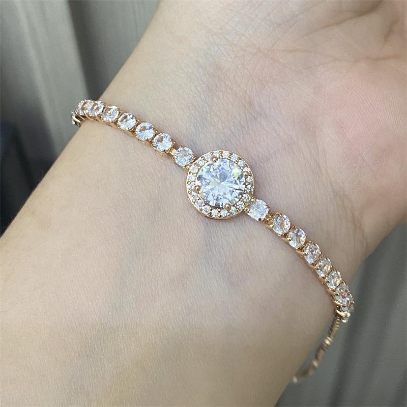 Seiko Flash Diamond Round Adjustable Bracelet Temperament Versatile Personality Temperament Bracelet Wholesale Hair