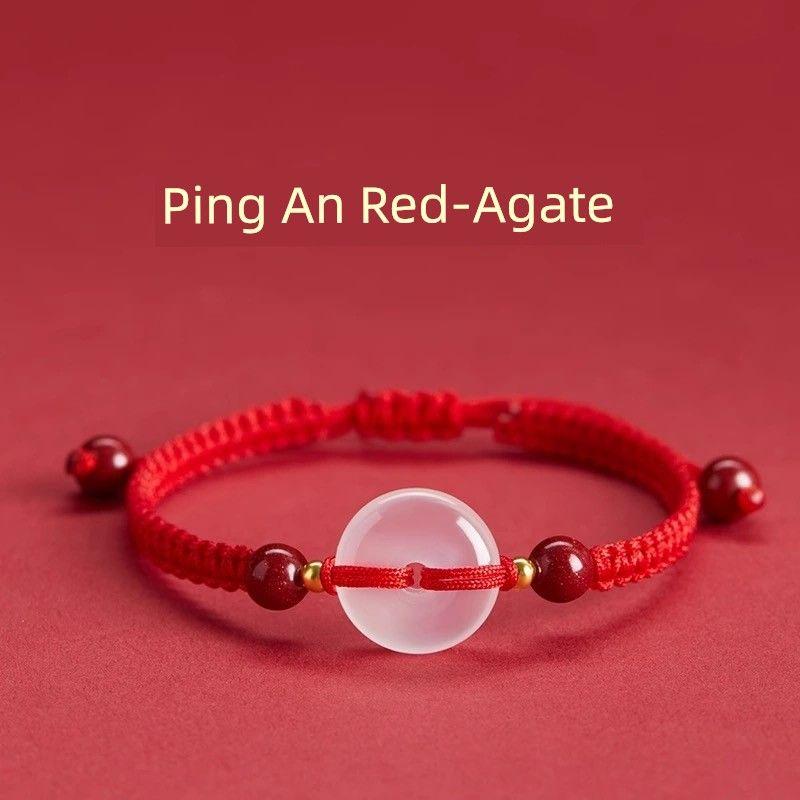 

Год Судьбы Красная Веревка Женский Натуральный Халцедон Пряжка Мира Мужской Киноварь Несущий Шнурок Ручная Работа Плетеная Веревка Браслет для ПАРЫ Red rope safety buckle