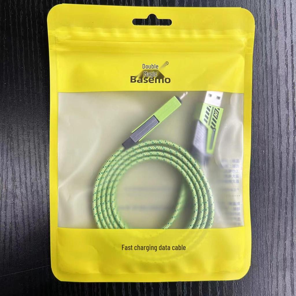 Double Magic 4-in-1 65W Superfast Bumblebee Mecha Data Cable with On-Demand Fast Charging.