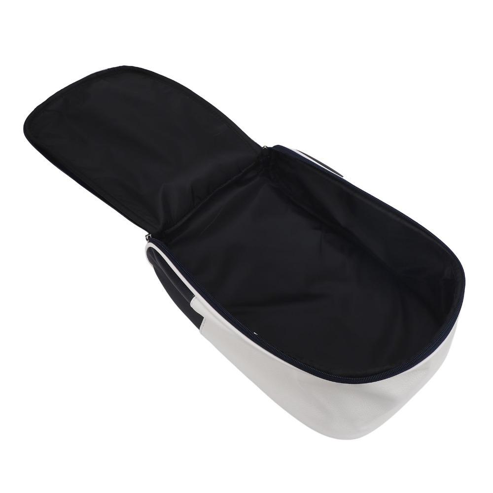 Zipper Closure Golf Shoe Holder PU Leather Portable Golf Shoes Bag Golf Shoe Bag Golf Travel белый