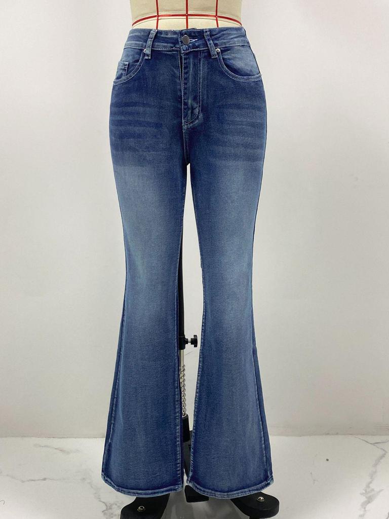 Jeans a zampa elasticizzati rétro piccanti europei e americani 2025 per donna