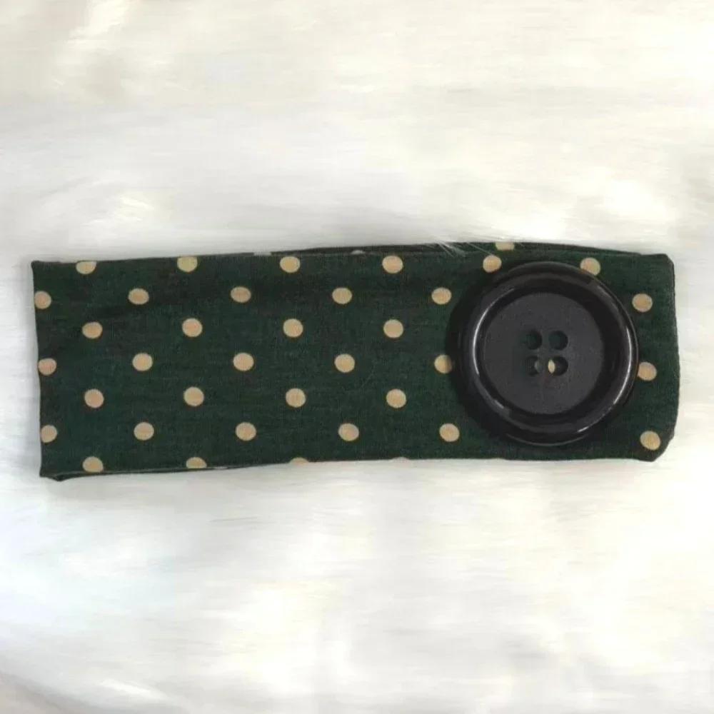Y2K Subculture Large button polka dot headband photography dressing yoga Going out on the Street INS decoration accessories