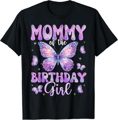 T-shirt assorti famille papillon pour la maman de la fille d'anniversaire T-shirt unisexe