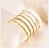 Gold Plated Thin Chain Bracelets for Women Stack, Cuff Bangle Bracelet Waterproof Jewelry Wholesale Dropshipping