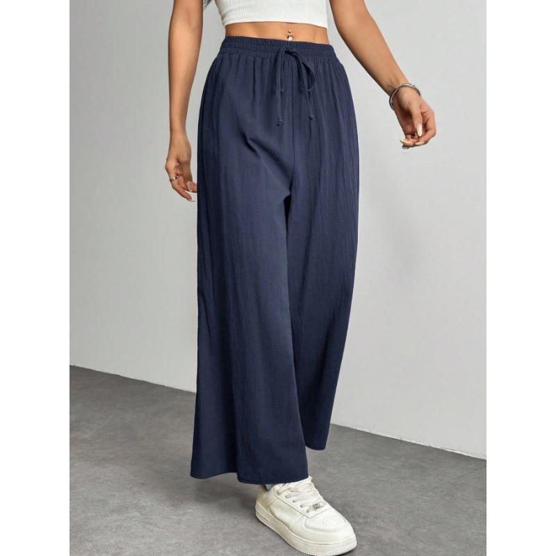 JPNTKY Women's Fashion Casual Solid Color Print Pants & Capris