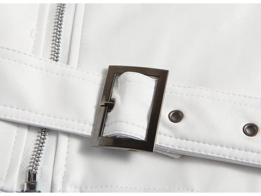 Men's White PU Leather Jacket - Stylish & Trendy Design