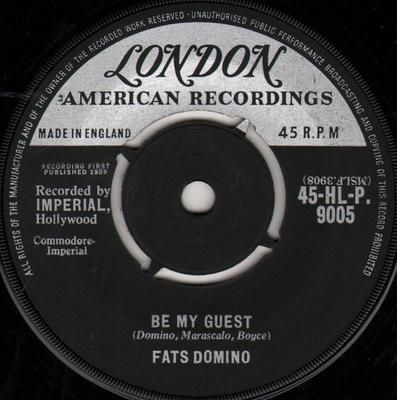 7inch Record FATS DOMINO  Be My Guest  Ive Been Around 45HLP9005 London Records 1959 UK Blues Used