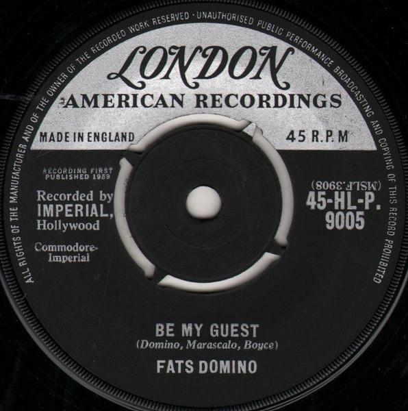 7inch Record FATS DOMINO  Be My Guest  Ive Been Around 45HLP9005 London Records 1959 UK Blues Used