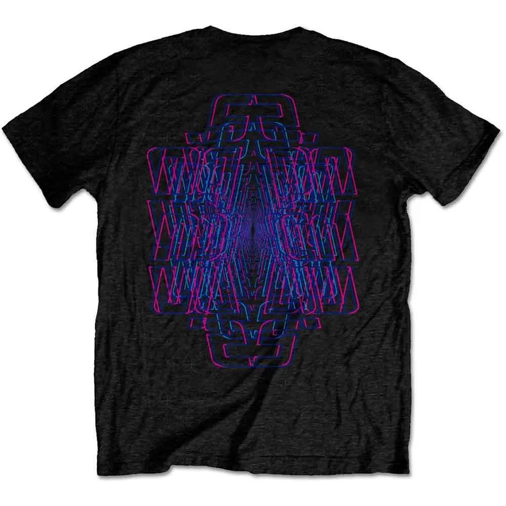 Incubus T Shirt Trippy Neon Band Logo new Official Mens Black XL