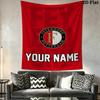 Custom Name Feyenoord Wall Tapestry Aesthetic Wall Hanging Printed Fabric Blanket Decorative Tapestries for Bedroom Living Room Home Decor