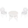 3PCS Miniature Dollhouses Garden Iron Chairs And Table Set 1/12 Realistic Outdoor Scene Accessories