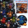 Mystery Themed Halloween Handmade Necklace with 24 Calendar 2025 Decor Advent Acrylic Charms Set Pumpkin
