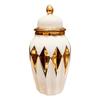 Ceramic Ginger Jar with Lid Vase for Flowers Temple Arrangement Porcelain Storage