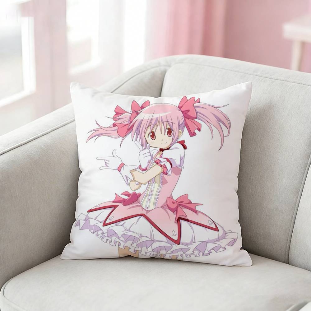 PPuella MMagi Madoka MMagica Pillow Case Pattern Printed Pillowcase For Living Room Sofa Cushion Cover