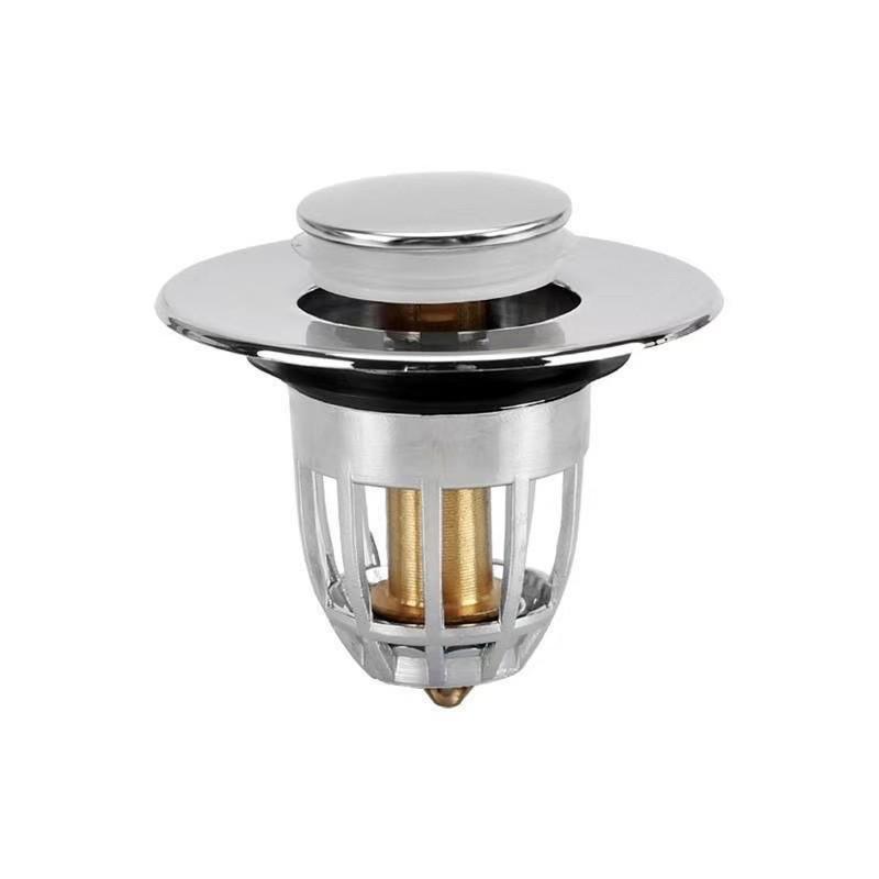All-Copper Pop-Up Washbasin Stopper with Odor-Proof Filter
