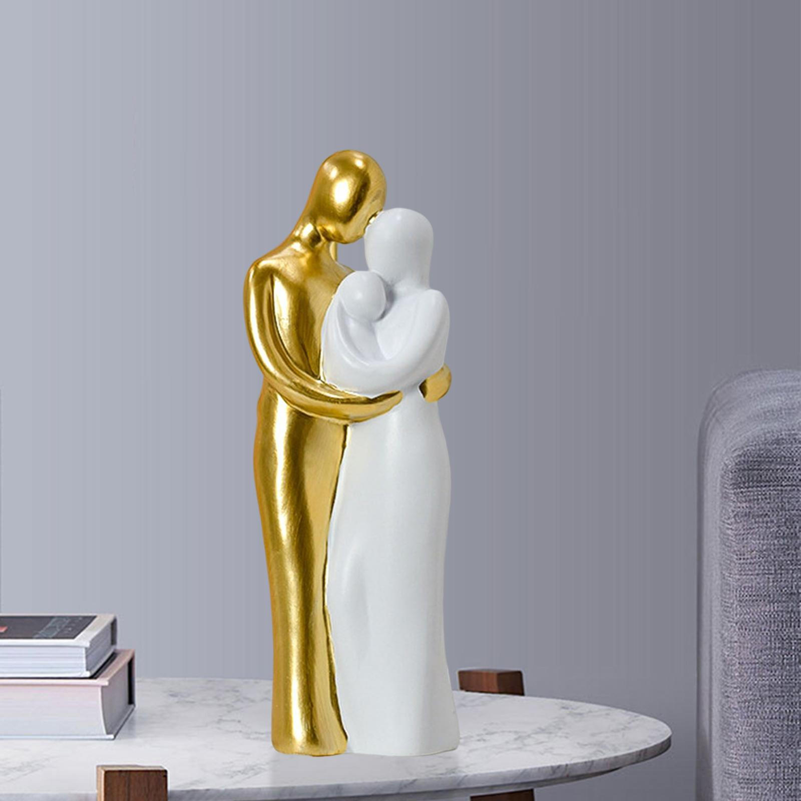 Resin Statue Sculpture Figurines Collectible Family 7.5x6.6x22cm