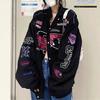 Unisex Oversized Baseballjacke Mit Gesticktem Schriftzug Lässige Streetwear Fliegerstil Jacke Winter Outdoor Bekleidung