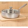 304 Stainless Steel Tri-Ply Hammered Frying Pan Nonstick Without Coating Steak Searing Induction Gas Stove