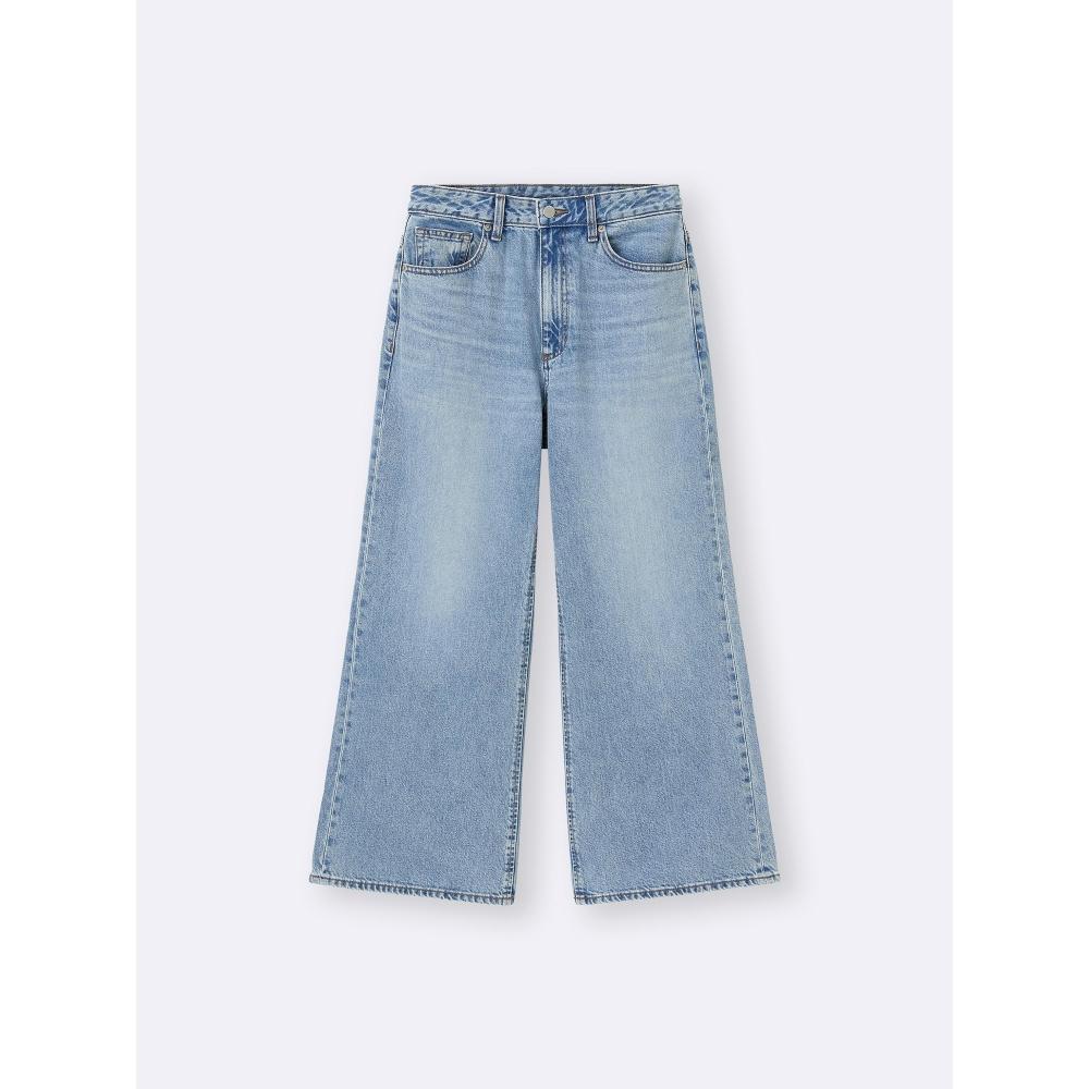 Gu By Uniqlo Baggy Flare Jeans+ec  Short Length 67.0 Cm 
