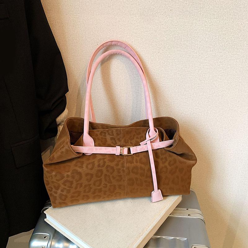 

Yogodlns Винтажные леопардовые сумки через плечо для женщин Осень и Зима Роскошные дизайнерские сумки Модные вместительные сумки-шопперы 36x12x20cm коричневый