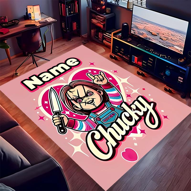Custom personalization Chucky Print Area Rug - Soft, Washable Non-Slip Indoor Mat,Living Room,Home&Office Decorative Rug