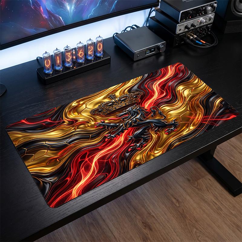 Belgium Football Crest Mouse Pad, Extended Non Slip Rubber Desk Mat for Gaming Office Laptop Fan Gift