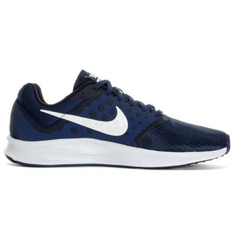 Nike Downshifter 7 Könnyű Párnázás Csúszásmentes Tartós Alacsony Szárú Alkalmi Futócipő Férfi sneaker Sötétkék 852459-400