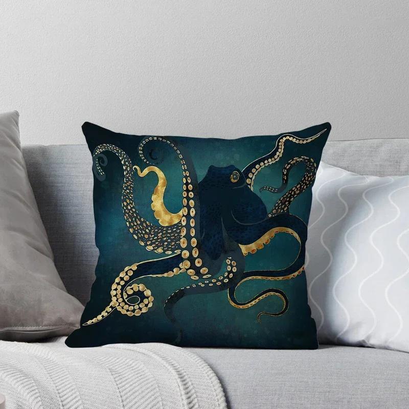 Watercolor Landscape Pattern Throw Pillow Cover With Short Plush Print Living Room Sofa Decoration Cushion Cover Pillow Covers