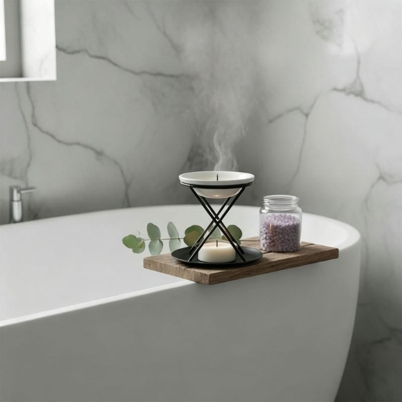 Home Decors Waxes Melt Burners with Ceramics Bowl for Essential Oil and Tealight Candle Aromatherapies Scented Diffuser Fragrances Stove